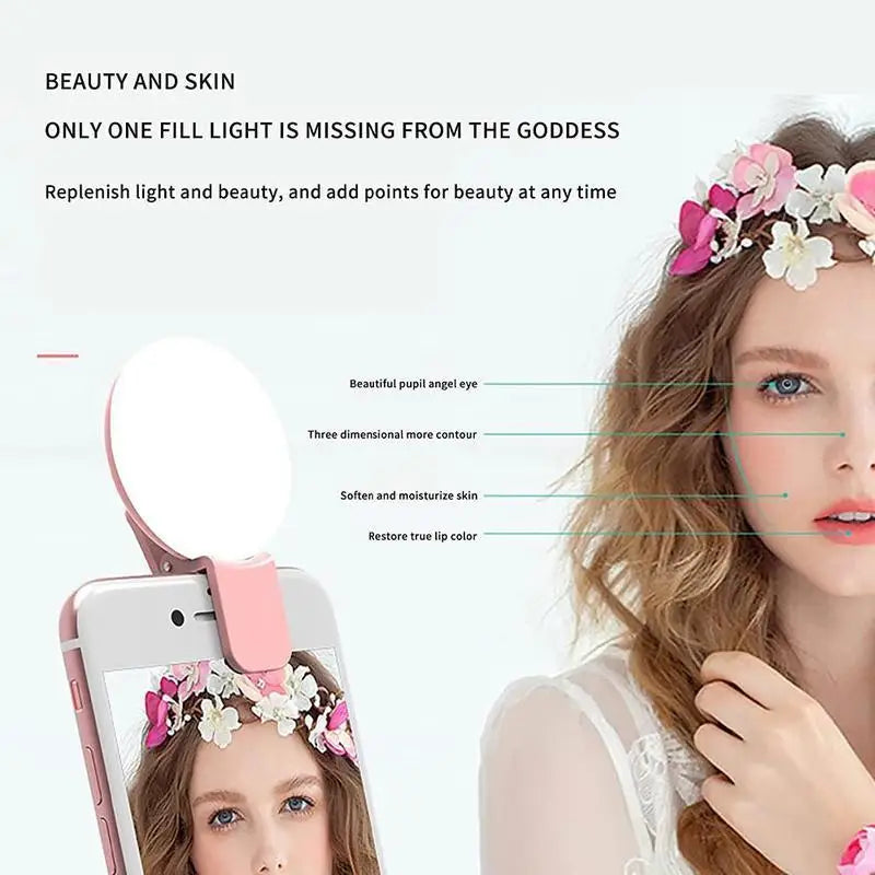Mini Lumière LED Portable – Éclairage Selfie pour Téléphone, TikTok & Vidéo