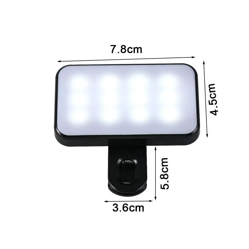 Mini Anneau LED Rechargeable – Éclairage Pro pour Selfie, Vidéo & Streaming (3 Modes)